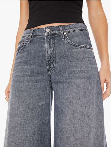 Palazzo-Jeans mit hoher Taille Grau