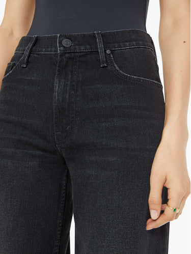 High-Waist-Jeans mit weitem Bein Schwarz