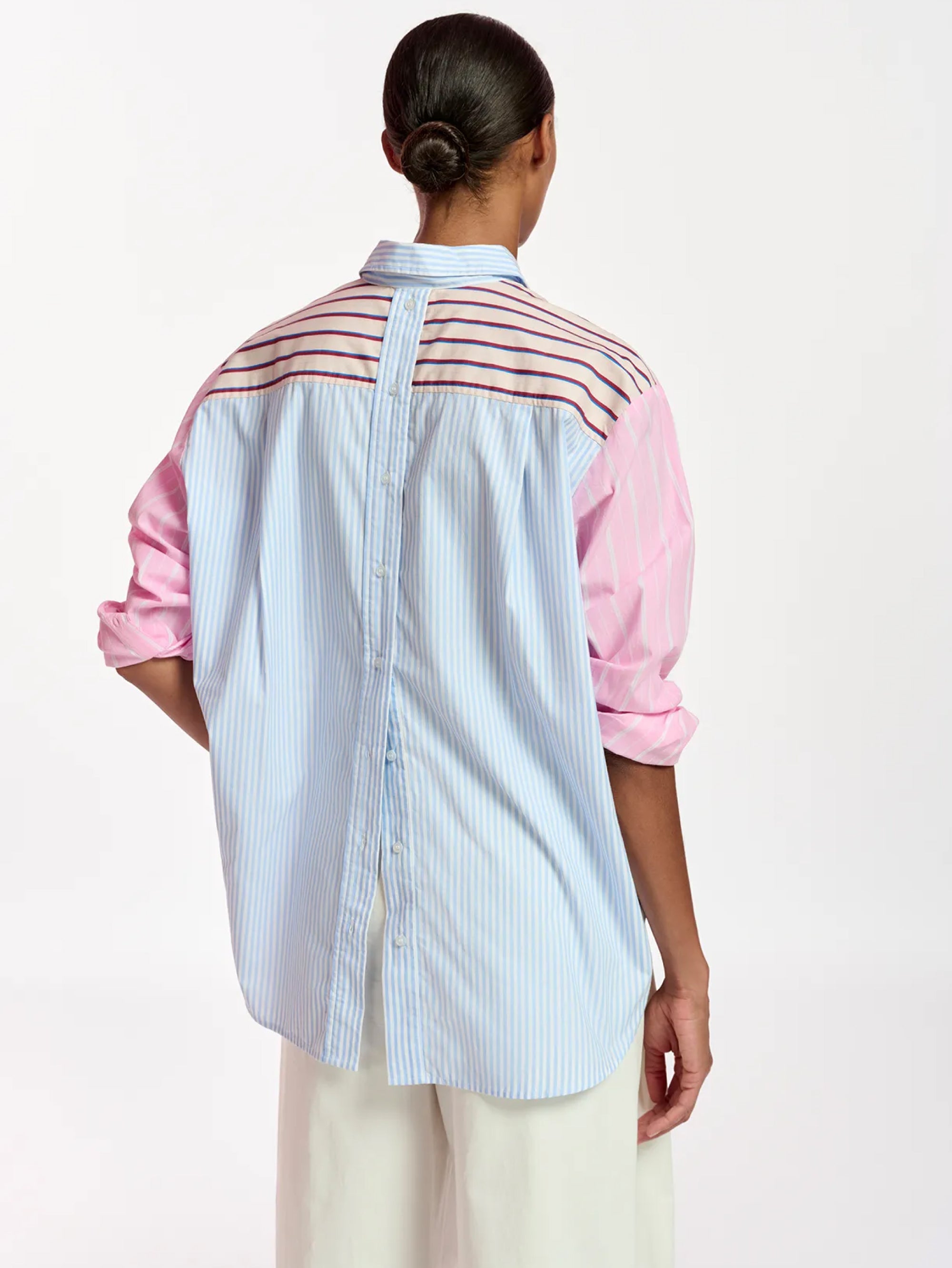 Multicolor Striped Oversized Shirt