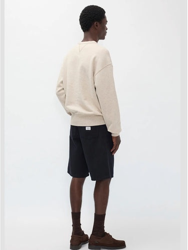 Blue Relaxed Cotton Twill Shorts