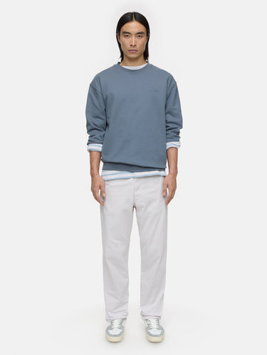 Broek van katoenen twill mist