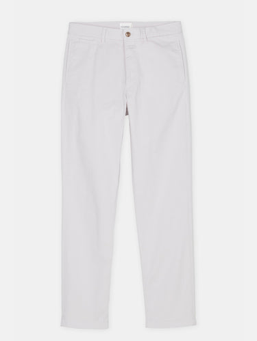 Broek van katoenen twill mist