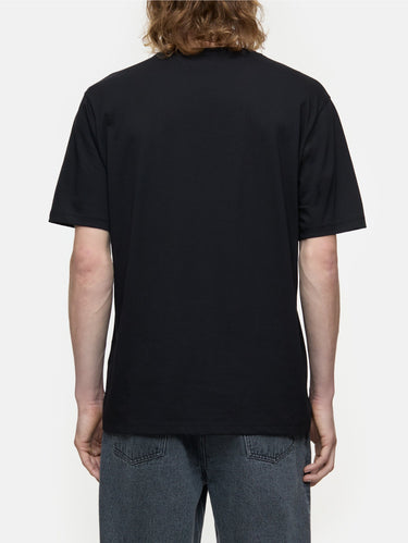 Rundhals-T-Shirt aus Jersey Schwarz