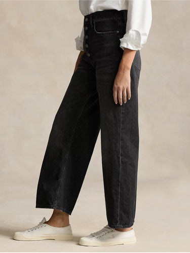 Jeans van Egyptisch katoen Cropped Grijs