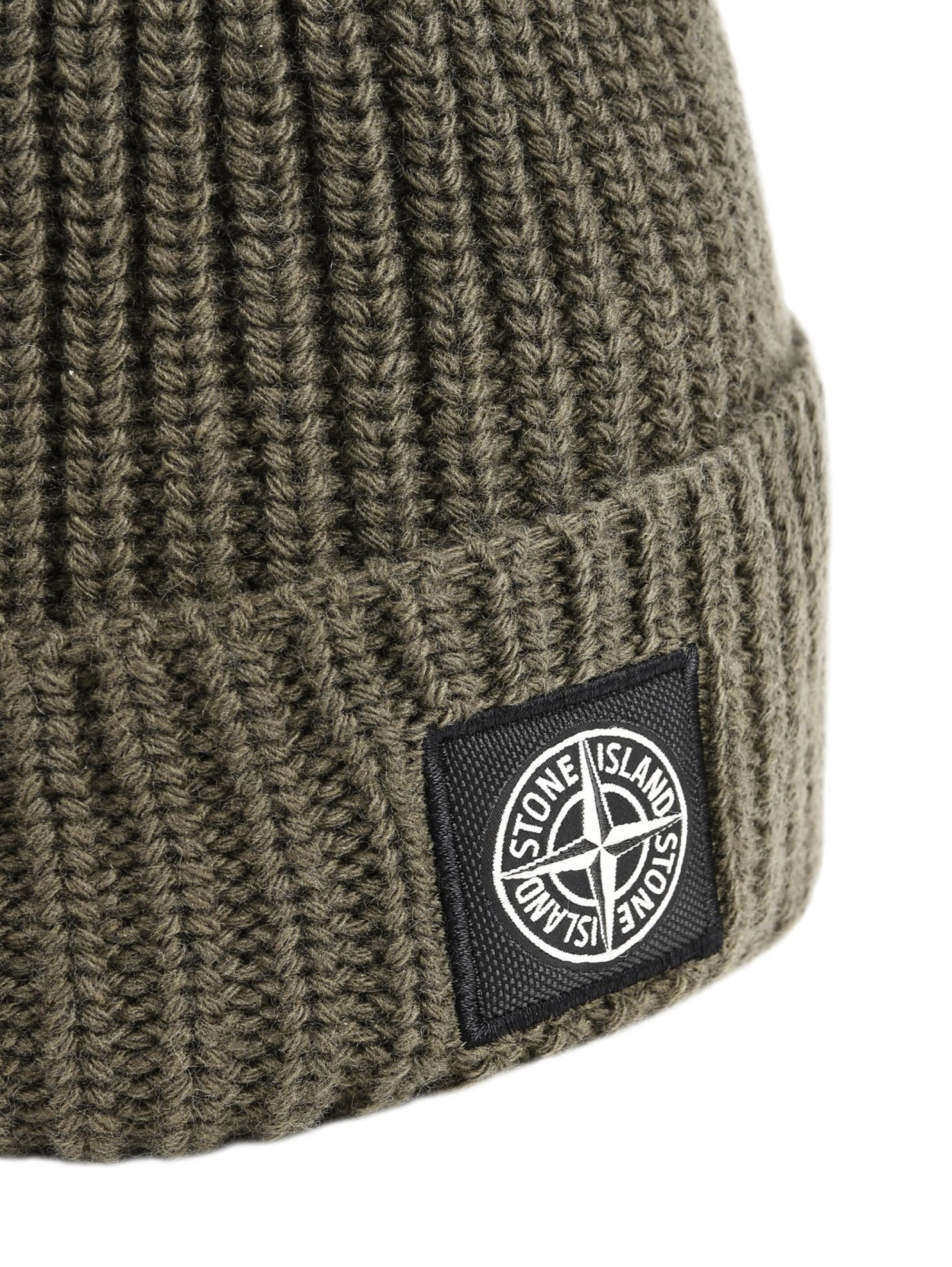 Olive Ribbed Geelong Wool Beanie