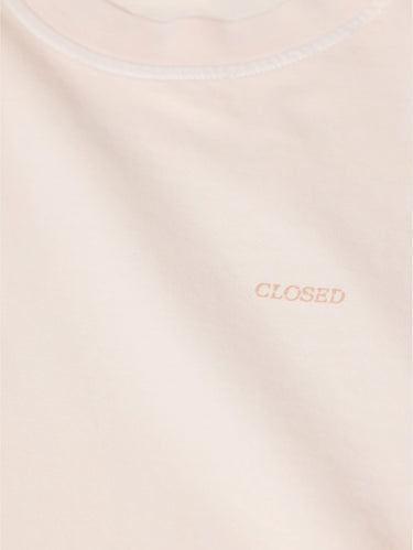 T-shirt Girocollo dall'Aspetto Slavato Rosa
