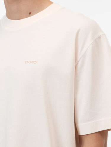 T-shirt Girocollo dall'Aspetto Slavato Rosa