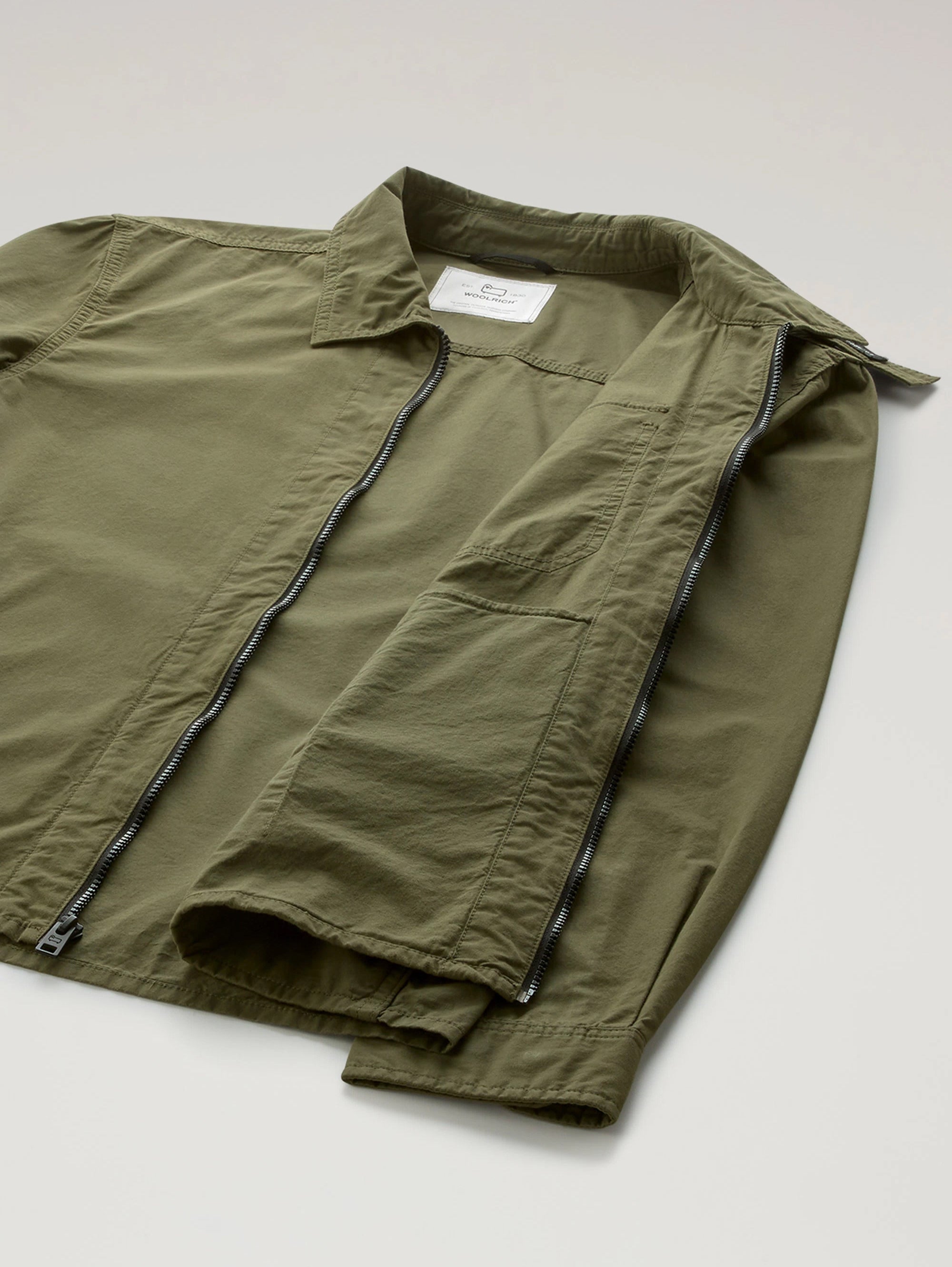 Over Shirt Jacket in Olive Cotton