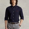 RALPH LAUREN-Camicia Oxford Tinta in Capo Blu-TRYME Shop