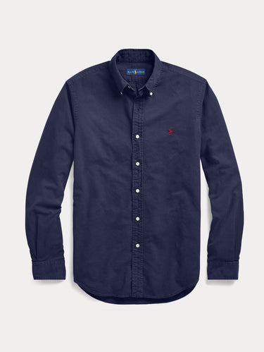 Garment-Dyed Oxford Shirt Blue