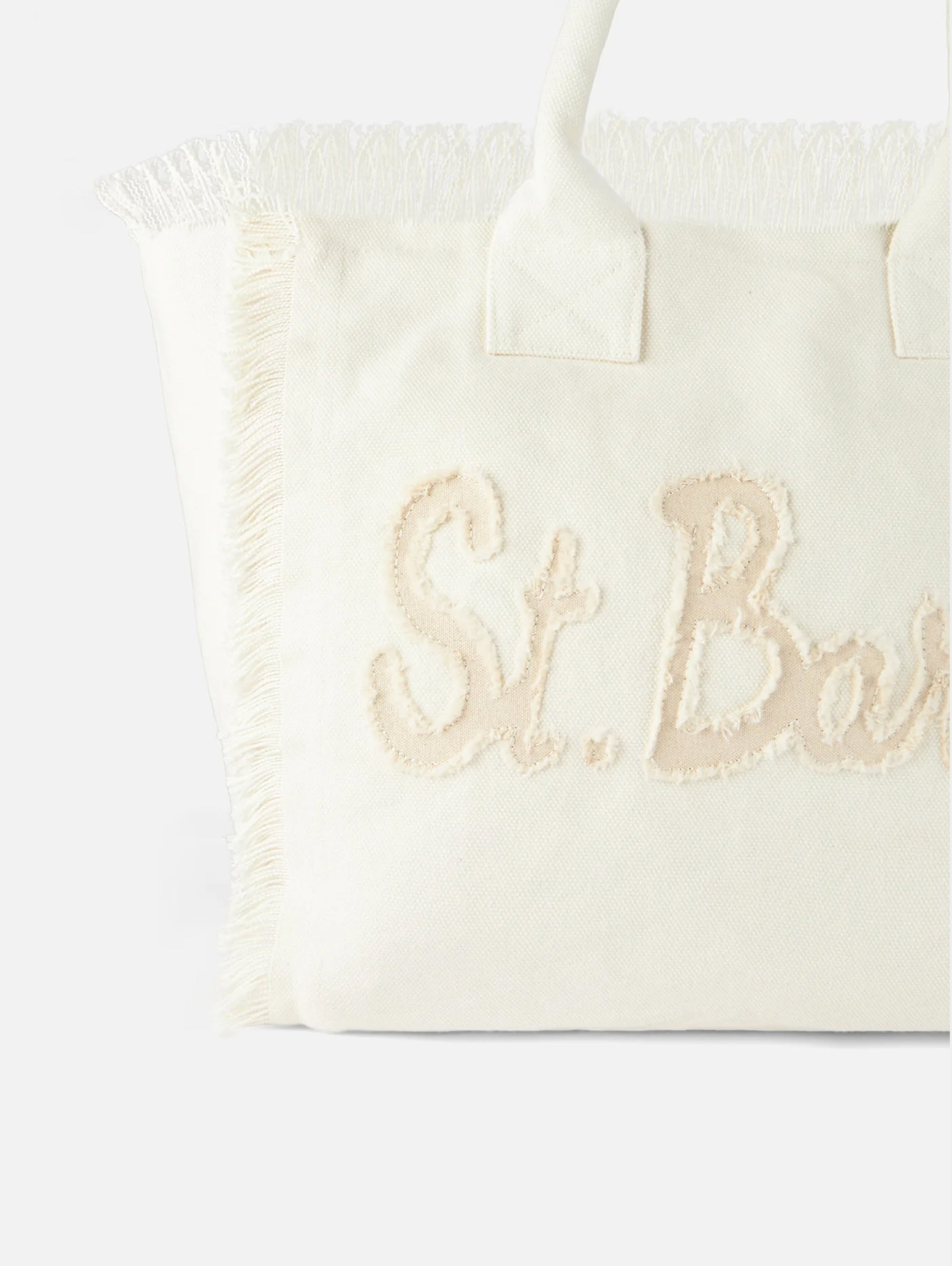 Cotton Tote Bag with White Logo Patch