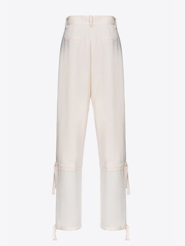 Pantaloni Cargo con Semitrasparenze Bianco