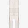 PINKO-Pantaloni Cargo con Semitrasparenze Bianco-TRYME Shop