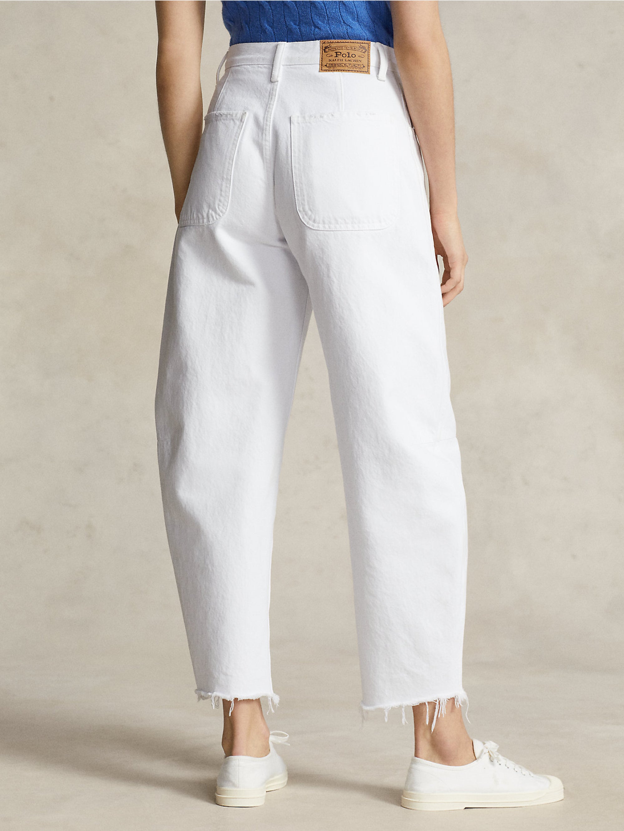 RALPH LAUREN High Waisted Carrot Jeans with White Frayed Hem TRYME Shop