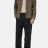CLOSED-Pantaloni in Twill di Cotone a Vita Alta Nero-TRYME Shop