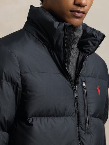 Giacca in Ripstop Idrorepellente con Cappuccio Nero