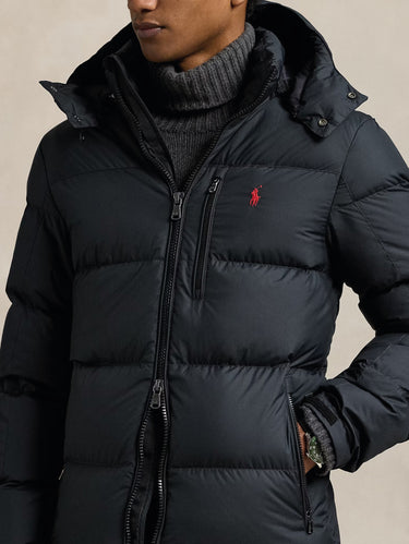 Giacca in Ripstop Idrorepellente con Cappuccio Nero