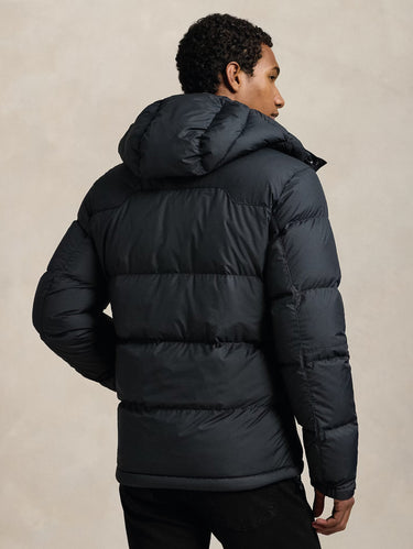 Giacca in Ripstop Idrorepellente con Cappuccio Nero