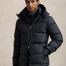 RALPH LAUREN-Giacca in Ripstop Idrorepellente con Cappuccio Nero-TRYME Shop