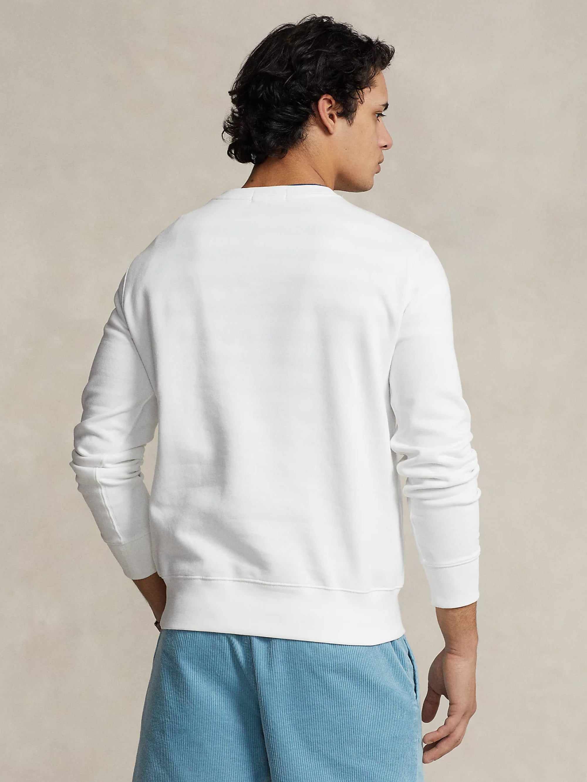 Sweatshirt mit Rundhalsausschnitt und weißem Polobär