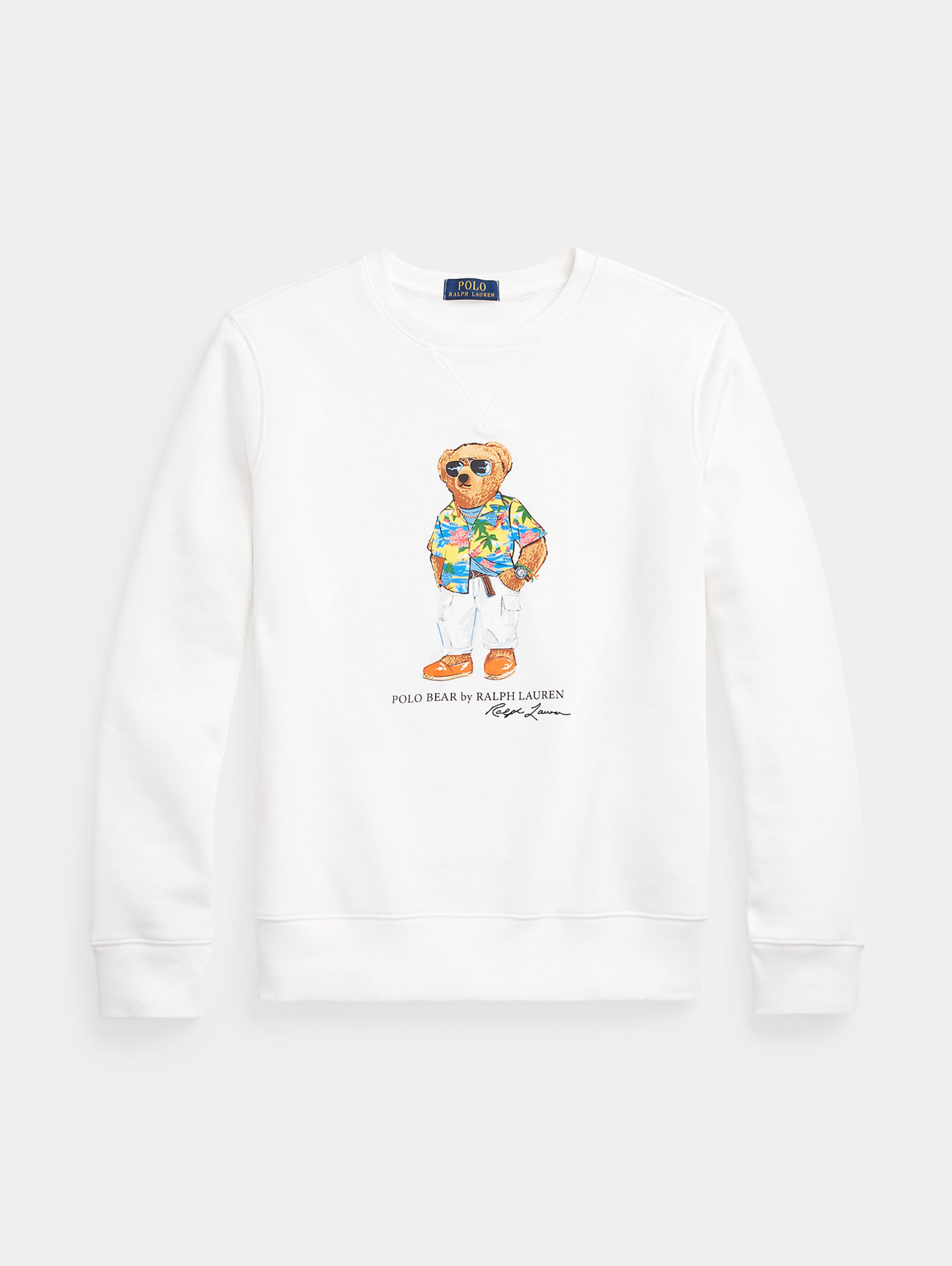 Sweatshirt mit Rundhalsausschnitt und weißem Polobär