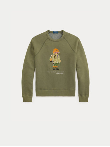 Felpa Girocollo con Polo Bear Verde