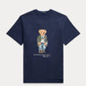 RALPH LAUREN-T-shirt con Stampa Polo Bear Blu Navy-TRYME Shop