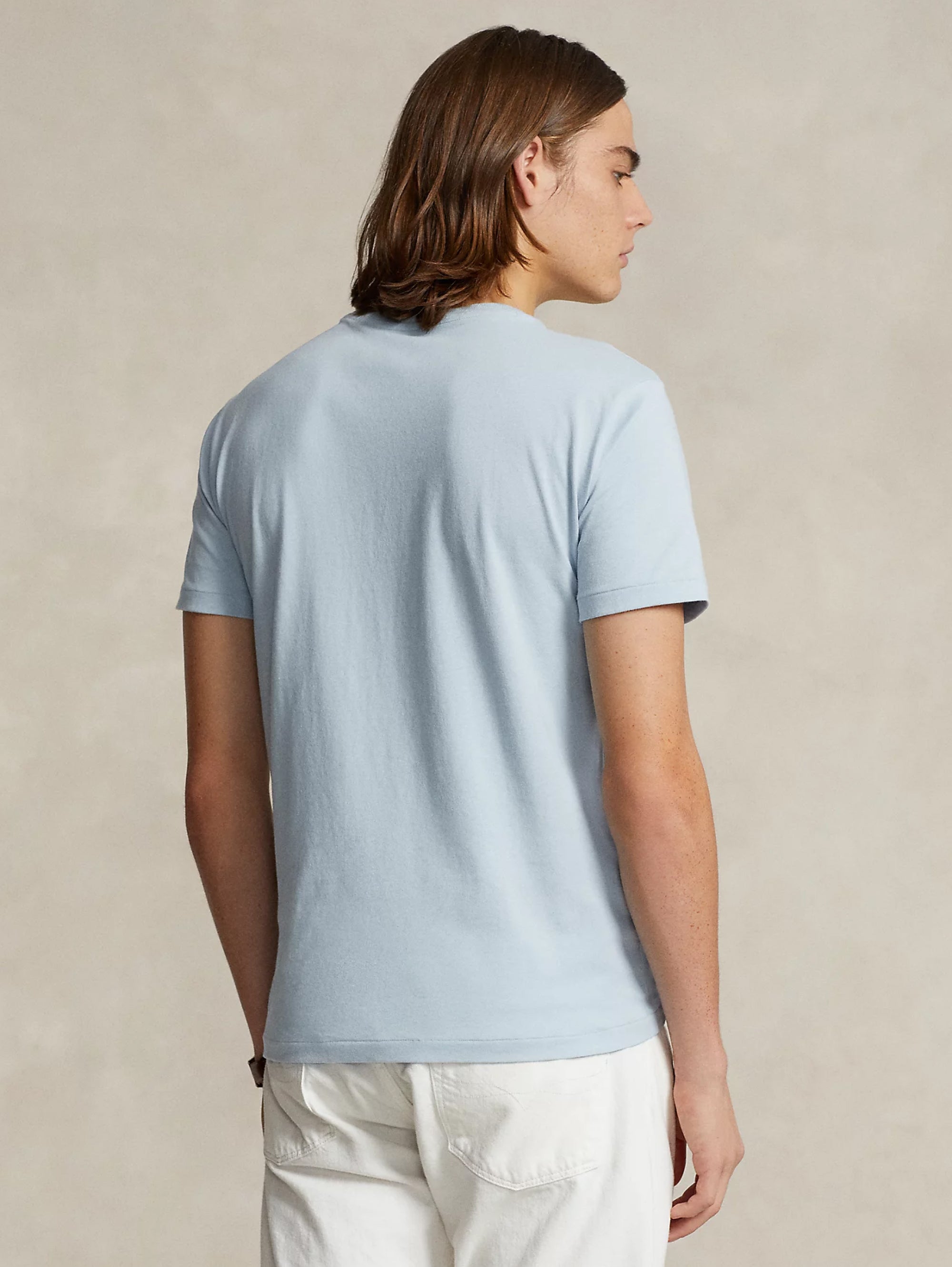 T-Shirt Girocollo Custom Slim Fit Blau
