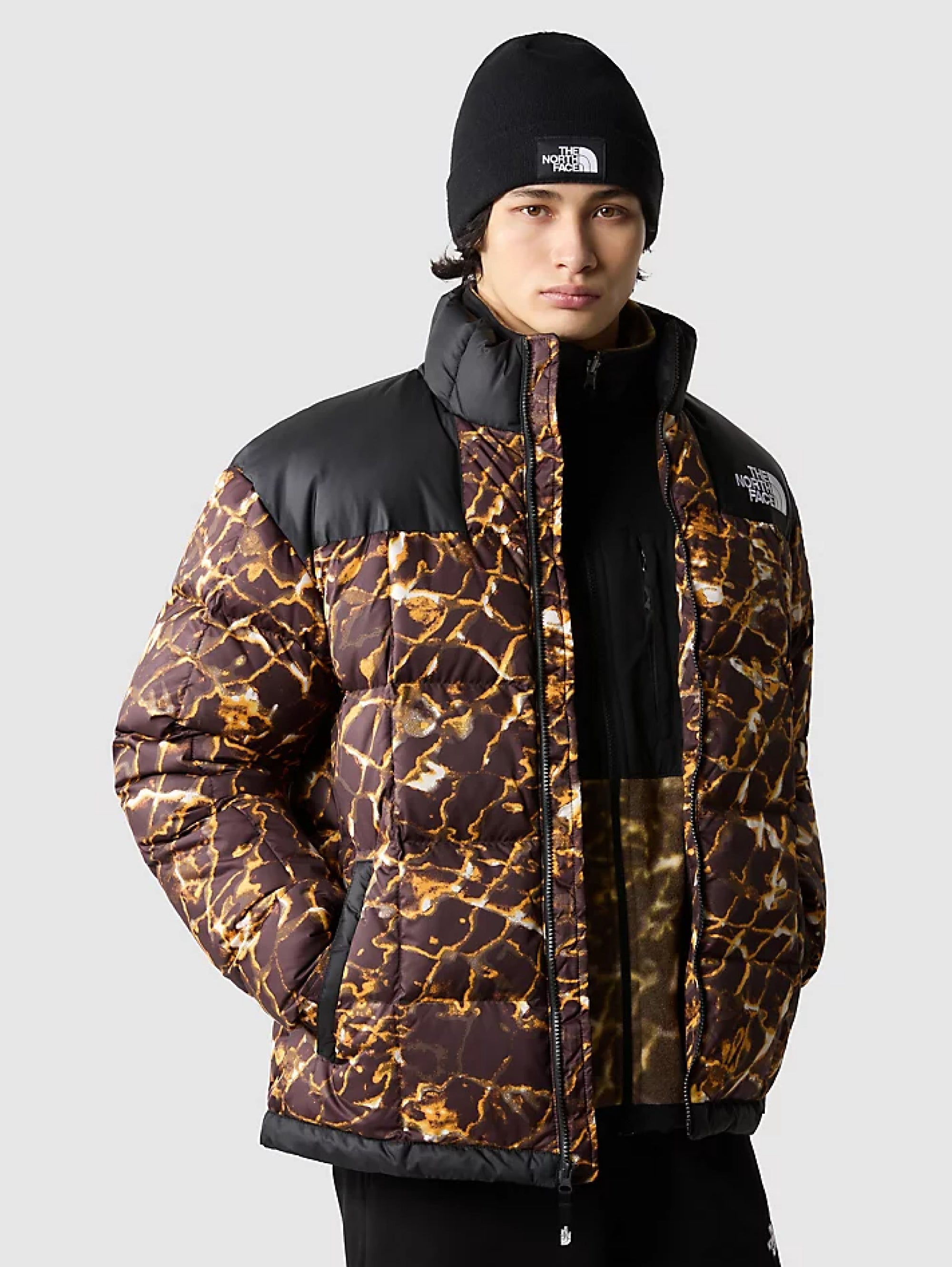 Short Quilted Jacket in Brown Lhotse Down