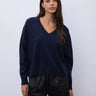NOTSHY-Maglia in Cshmere Lucien con Scollo a V Blu-TRYME Shop