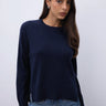 NOTSHY-Maglia in Cashmere con Spacchi Priska Blu-TRYME Shop