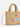 Borsa in Raffia con Logo Ricamato Multicolor