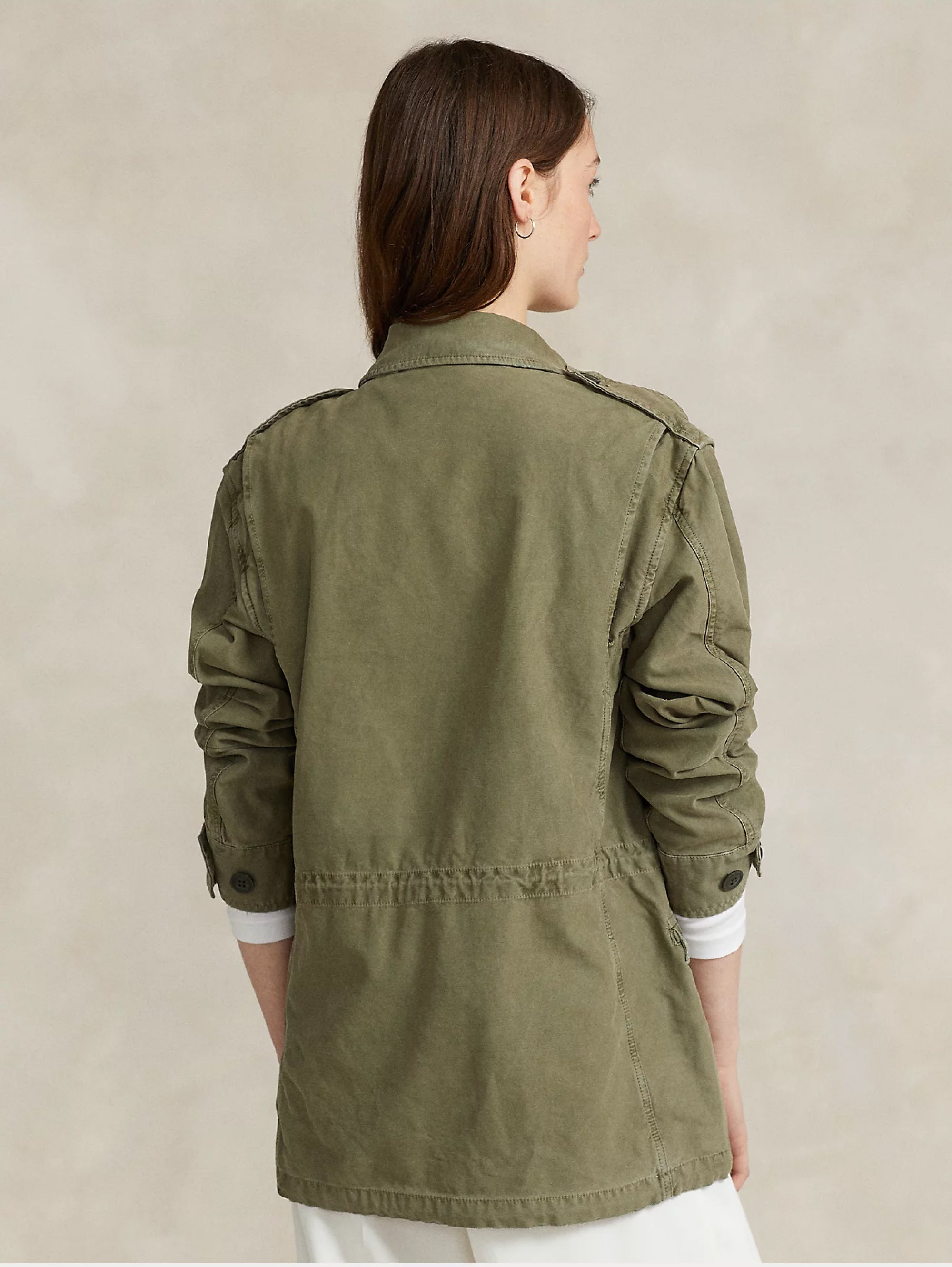 Green Cotton Twill Field Jacket