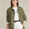 RALPH LAUREN-Field Jacket in Twill di Cotone Verde-TRYME Shop