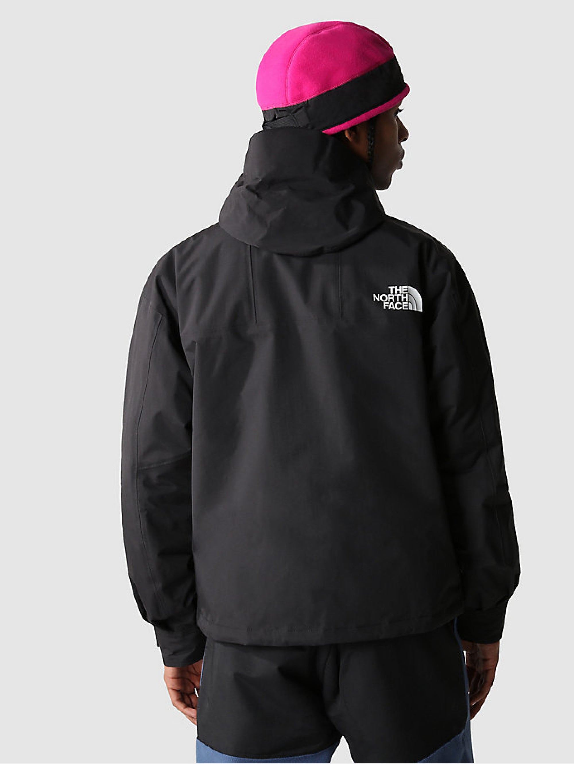 Retro Mountain Hooded Jacket Black