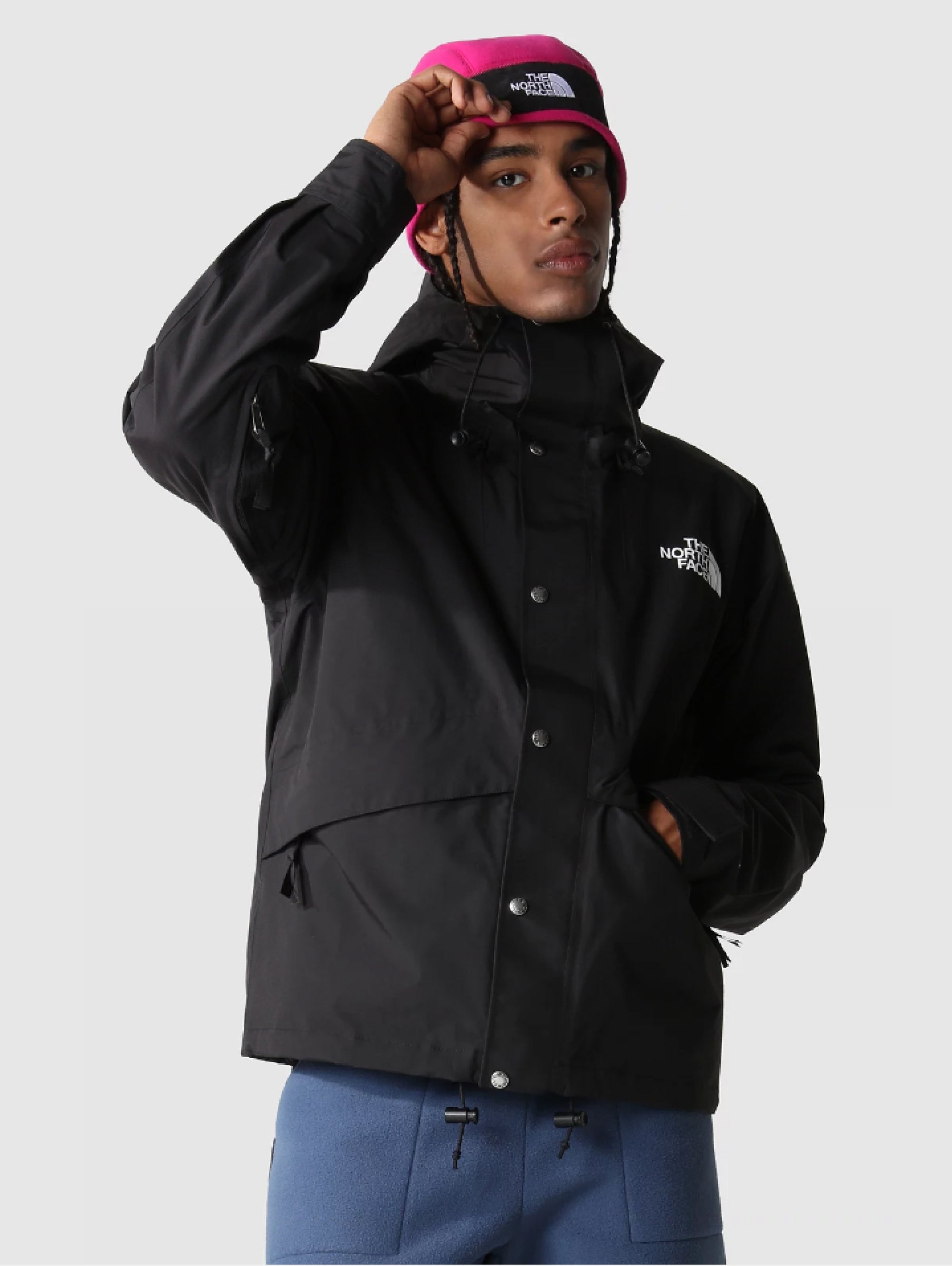 THE NORTH FACE-Giacca con Cappuccio Retro Mountain Nero-TRYME Shop