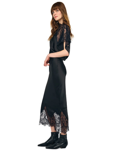 Abito con Pizzo Reverse Obie Nero