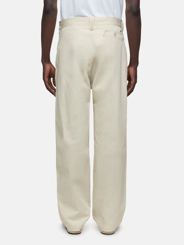 Broek met Plooi Beige