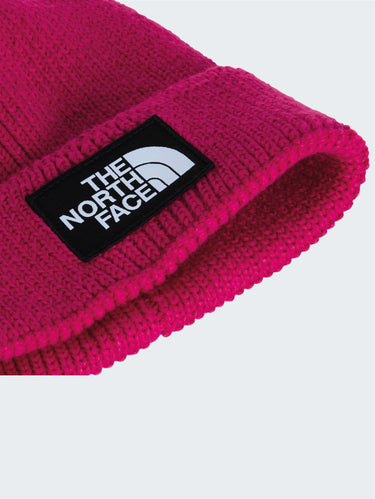 Pink Knit Beanie with Front Logo