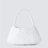 DRAGON DIFFUSION-Borsa Baguette in Pelle Intrecciata Rosanna Bianco-TRYME Shop