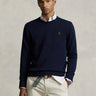 RALPH LAUREN-Maglia Girocollo in Cotone Regular Fit Blu-TRYME Shop