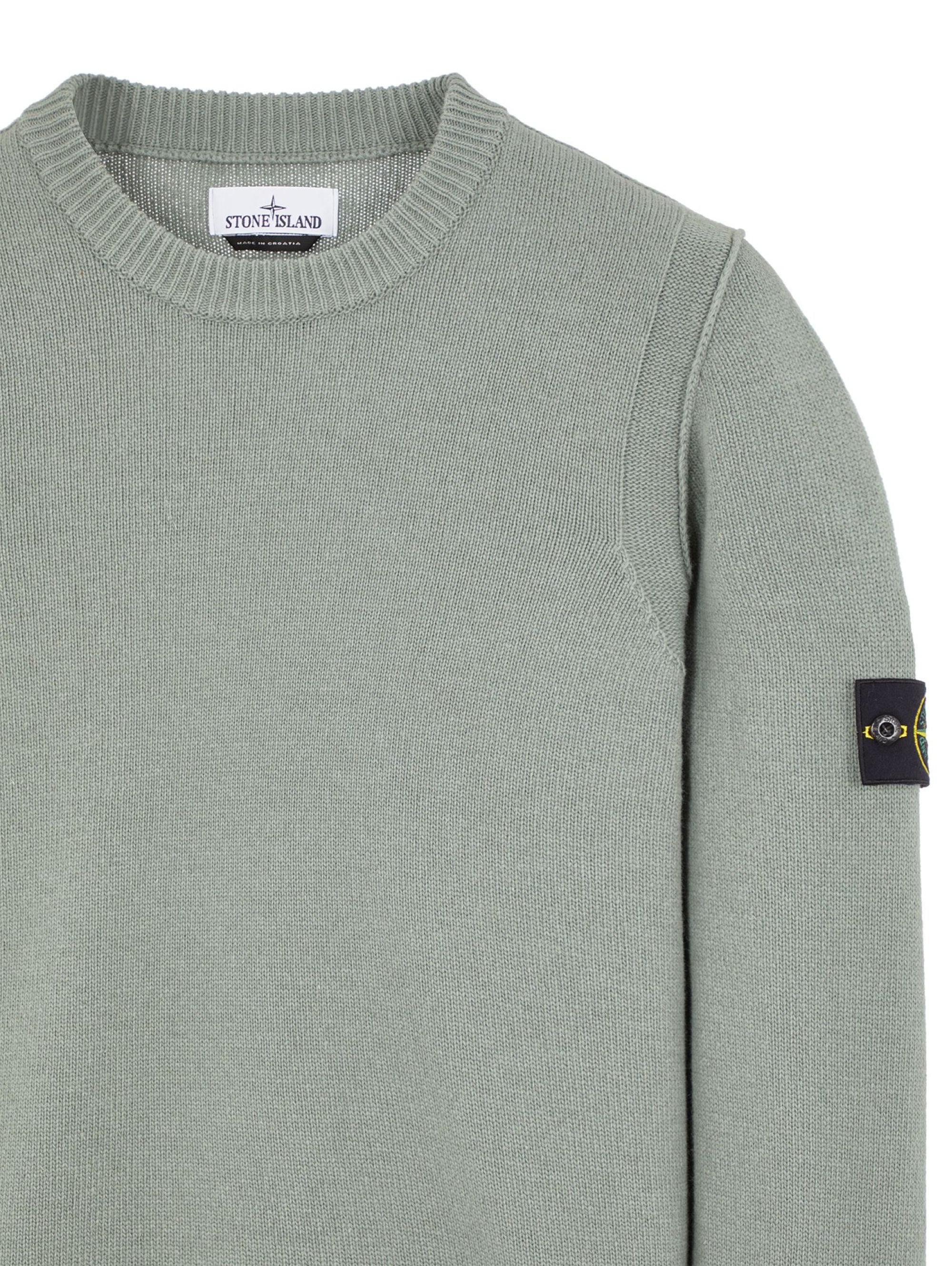 Crewneck sweater in Sage Lambswool