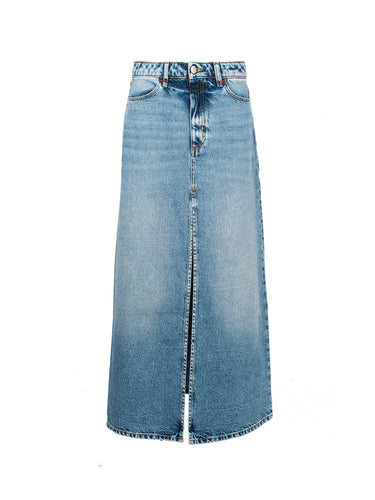 ICON DENIM-Gonna Sandy in Denim con Spacco Blu-TRYME Shop