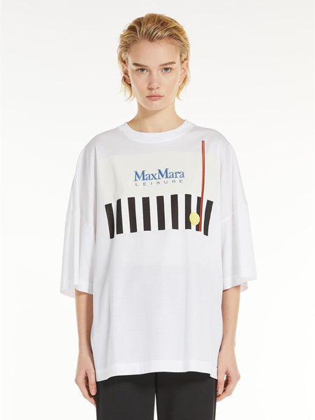 MAX MARA LEISURE - White Oversized Crew Neck T-shirt – TRYME