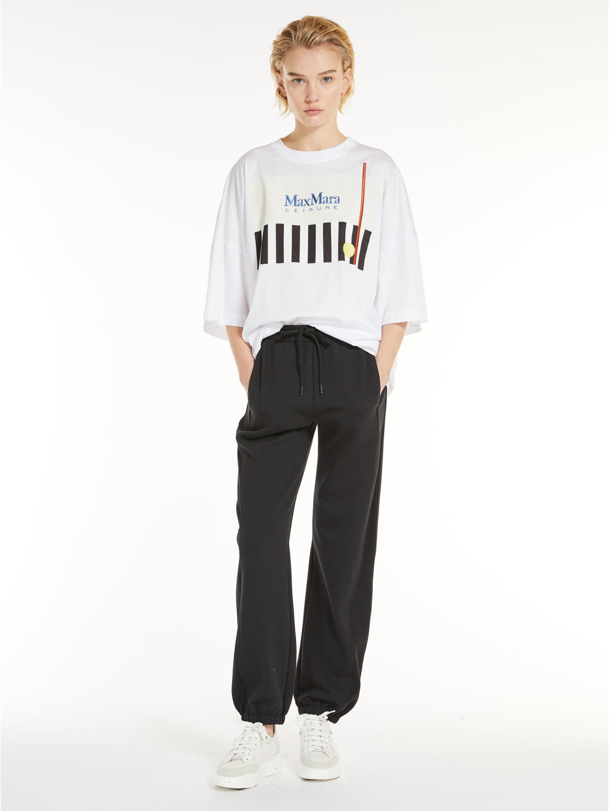 MAX MARA LEISURE - White Oversized Crew Neck T-shirt – TRYME