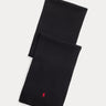 RALPH LAUREN-Sciarpa con Lavorazione a Coste Nero-TRYME Shop