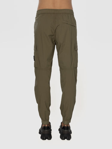 Cargo Pants in Stretch Cotton Canvas Military Green