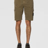 STONE ISLAND-Shorts in Cotone Stretch Effetto Old Verde Militare-TRYME Shop