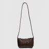 DRAGON DIFFUSION-Borsa a Tracolla in Pelle Intrecciata Corsina Marrone-TRYME Shop