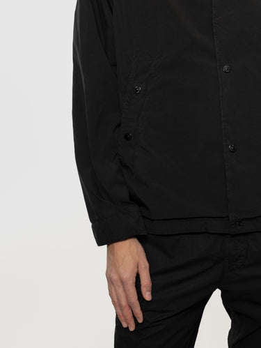 Overshirt van polyester stof zwart